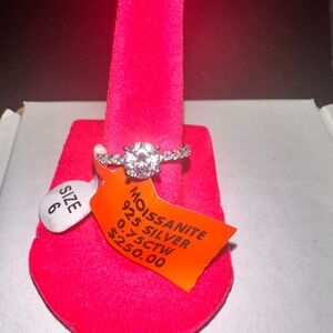 Moissanite 925 Silver Engagement Ring